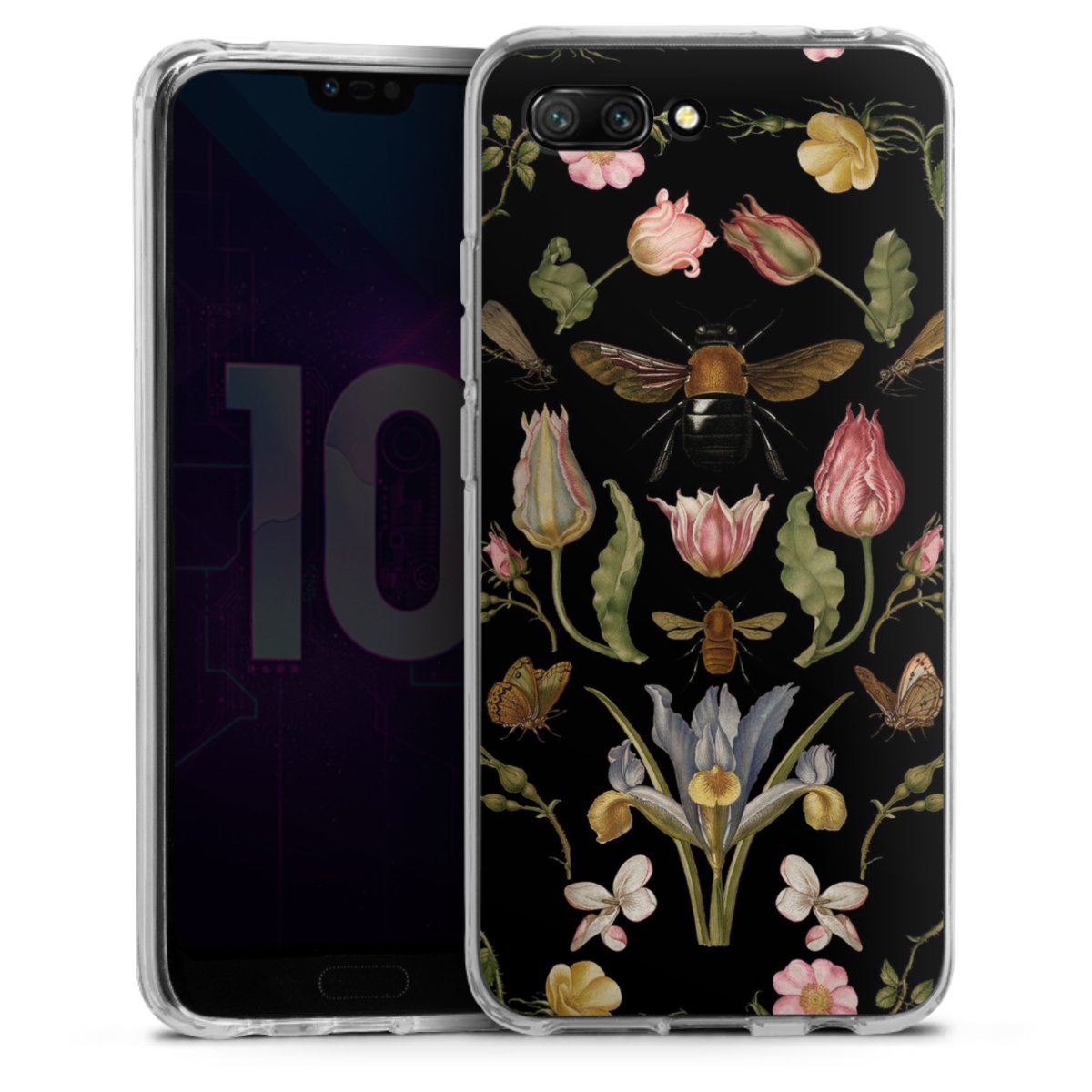 Fiori di campo e api nere