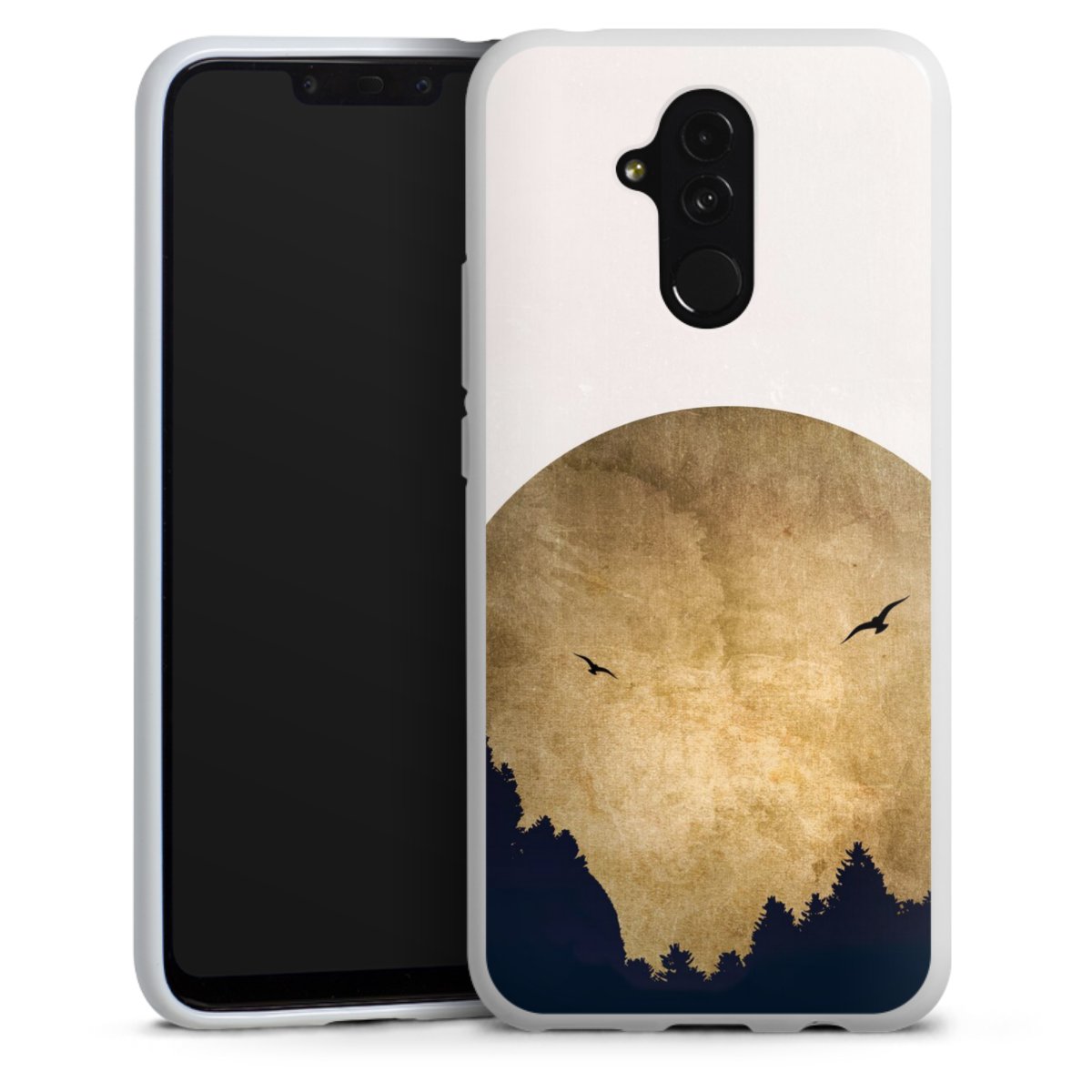 Twee vogels en de maan