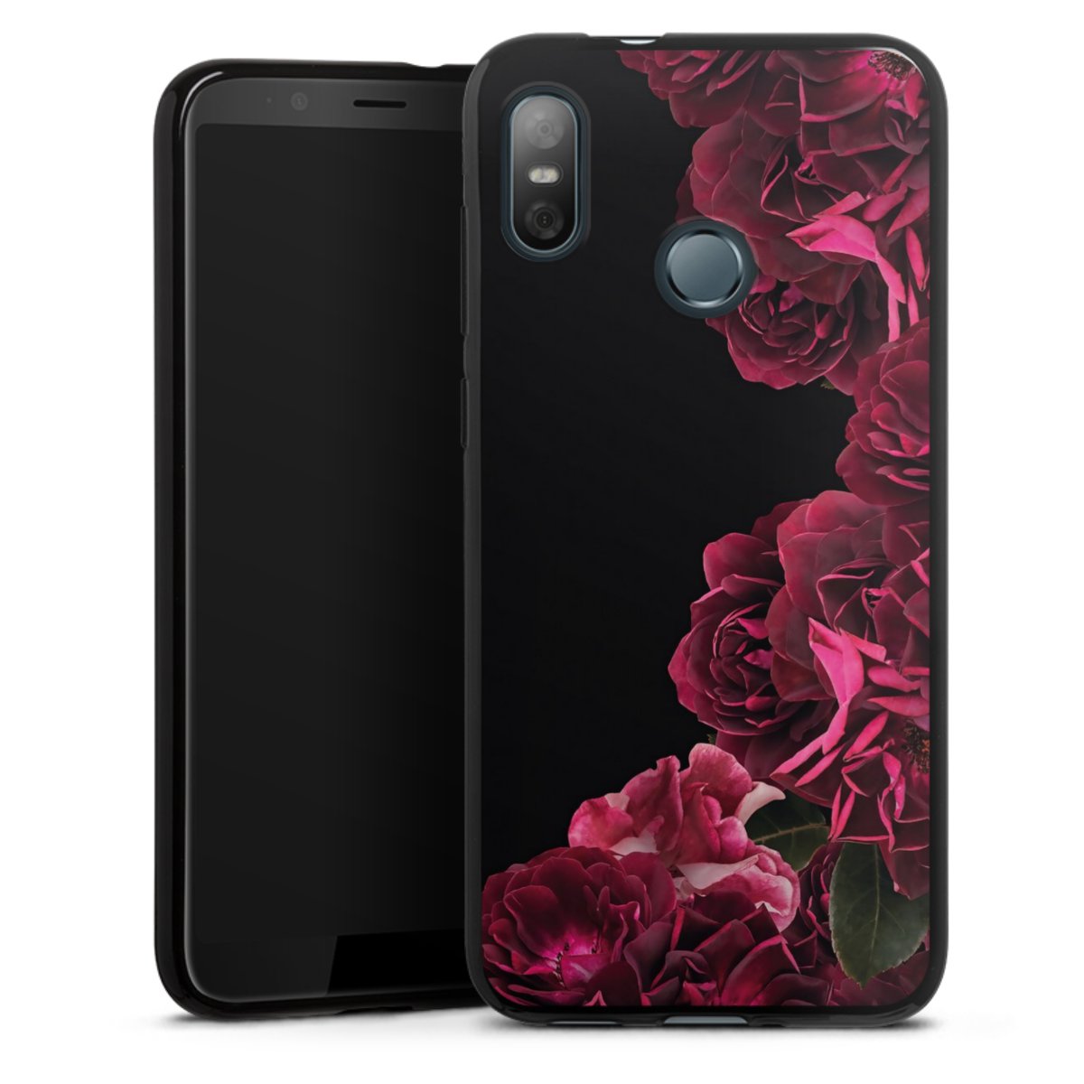 Rose vintage su nero