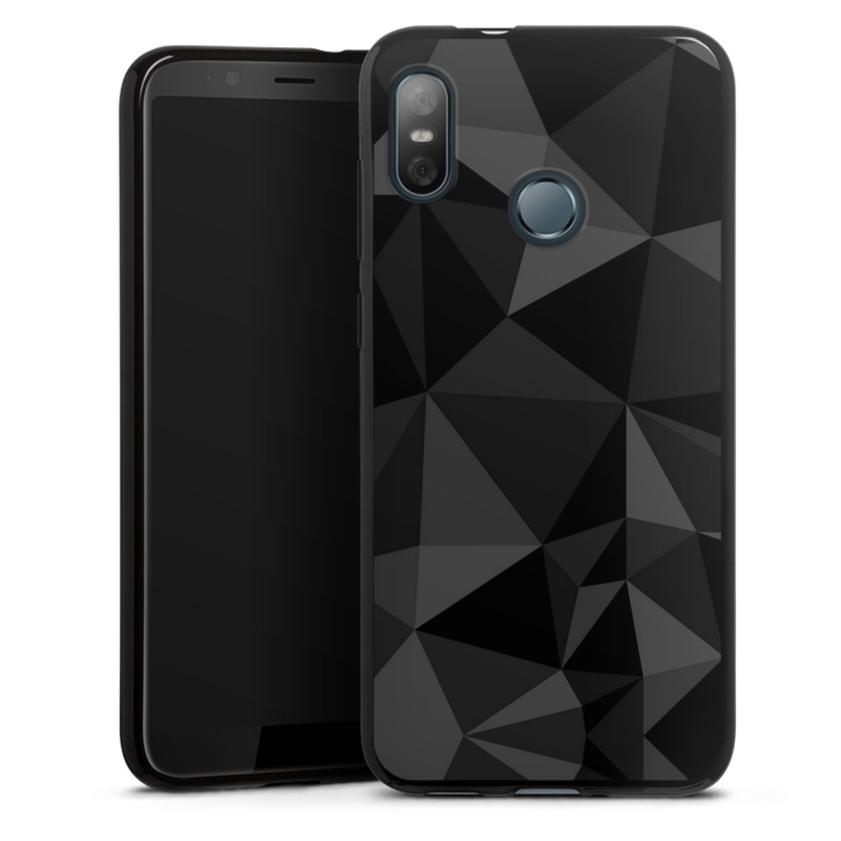 Motif Polygone Noir