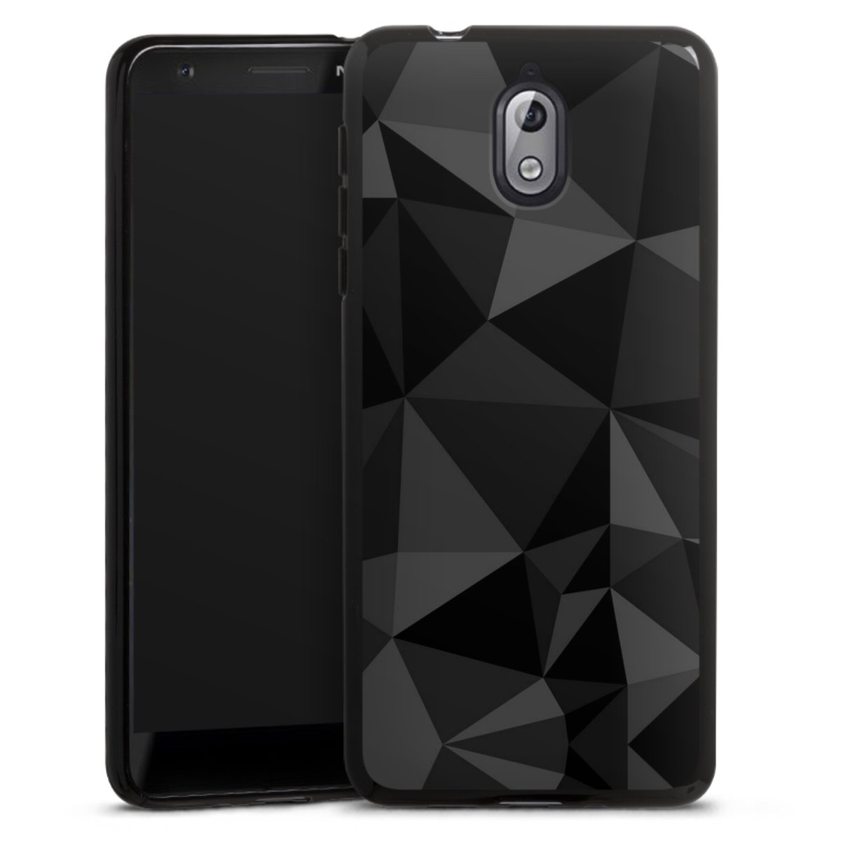 Motif Polygone Noir