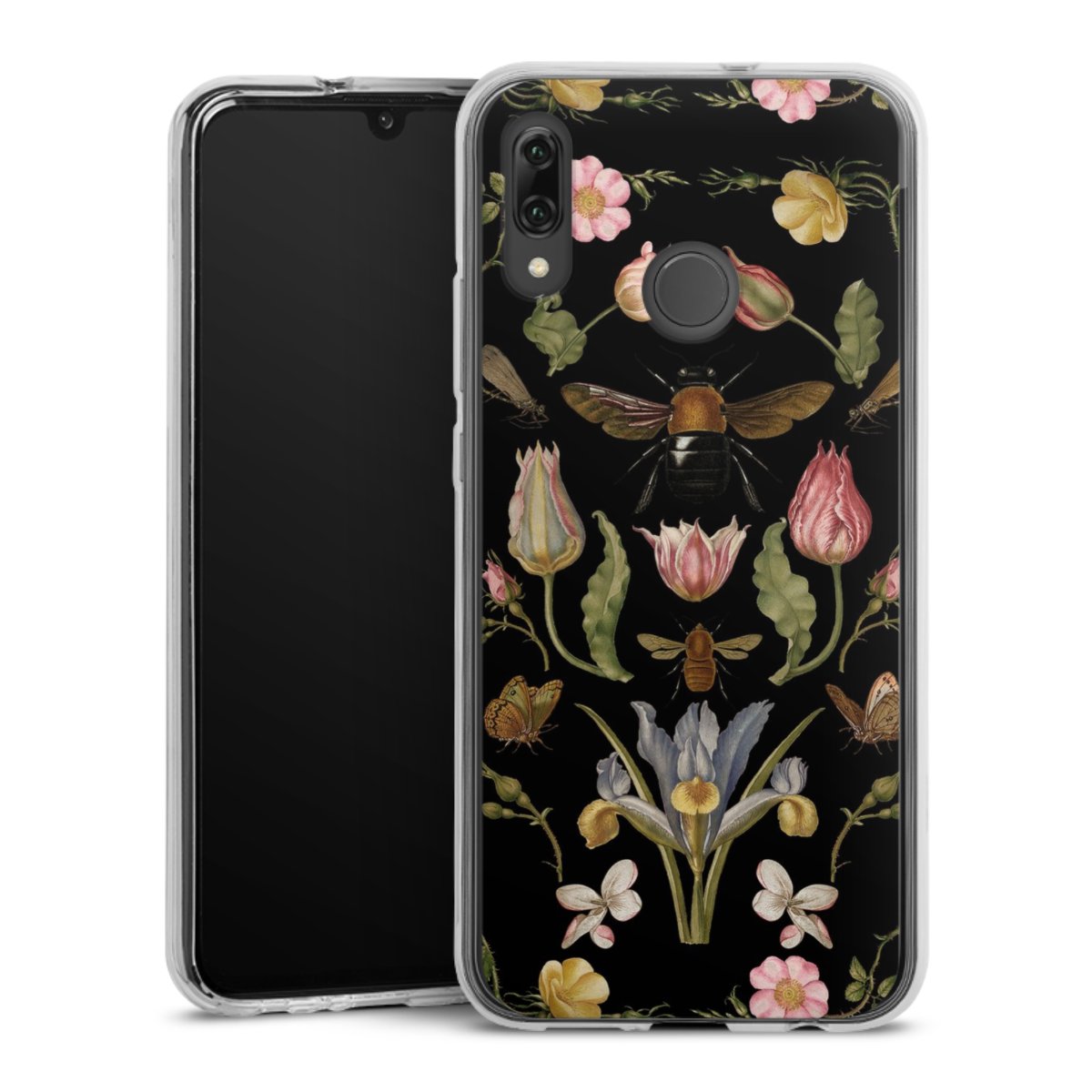 Wildblumen und Biene Schwarz