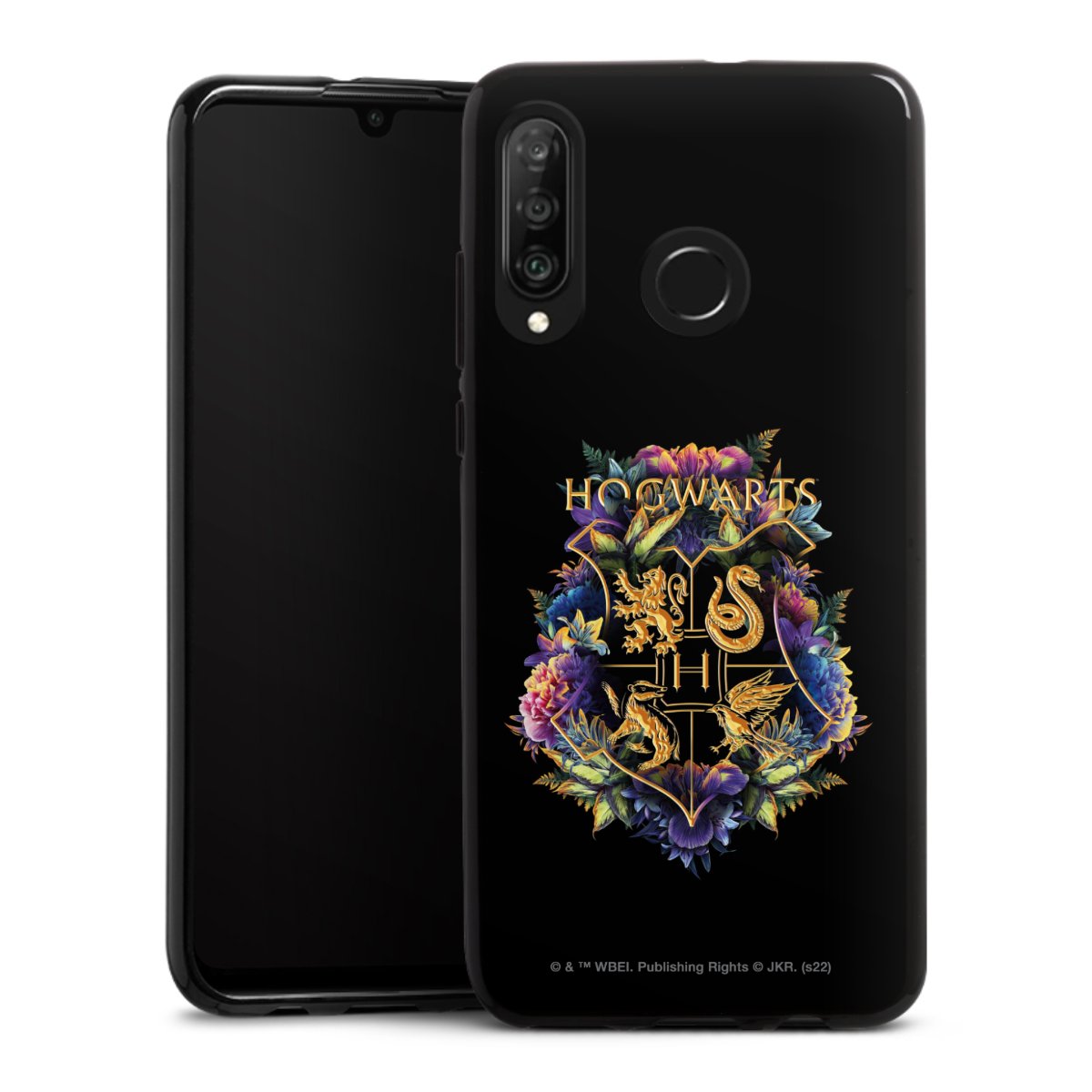 Hogwarts Emblem voor hoesje (zwart) voor Huawei P30 Lite Premium van DeinDesign