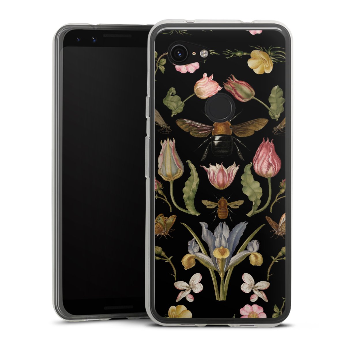 Veldbloemen en Bijen Zwart