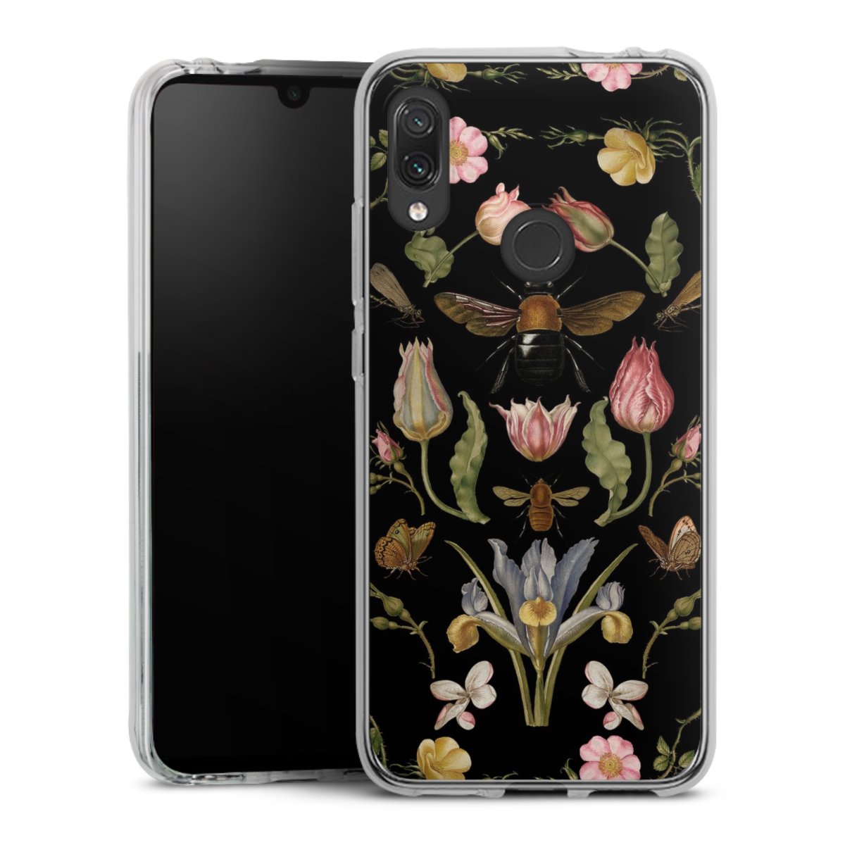 Wildblumen und Biene Schwarz