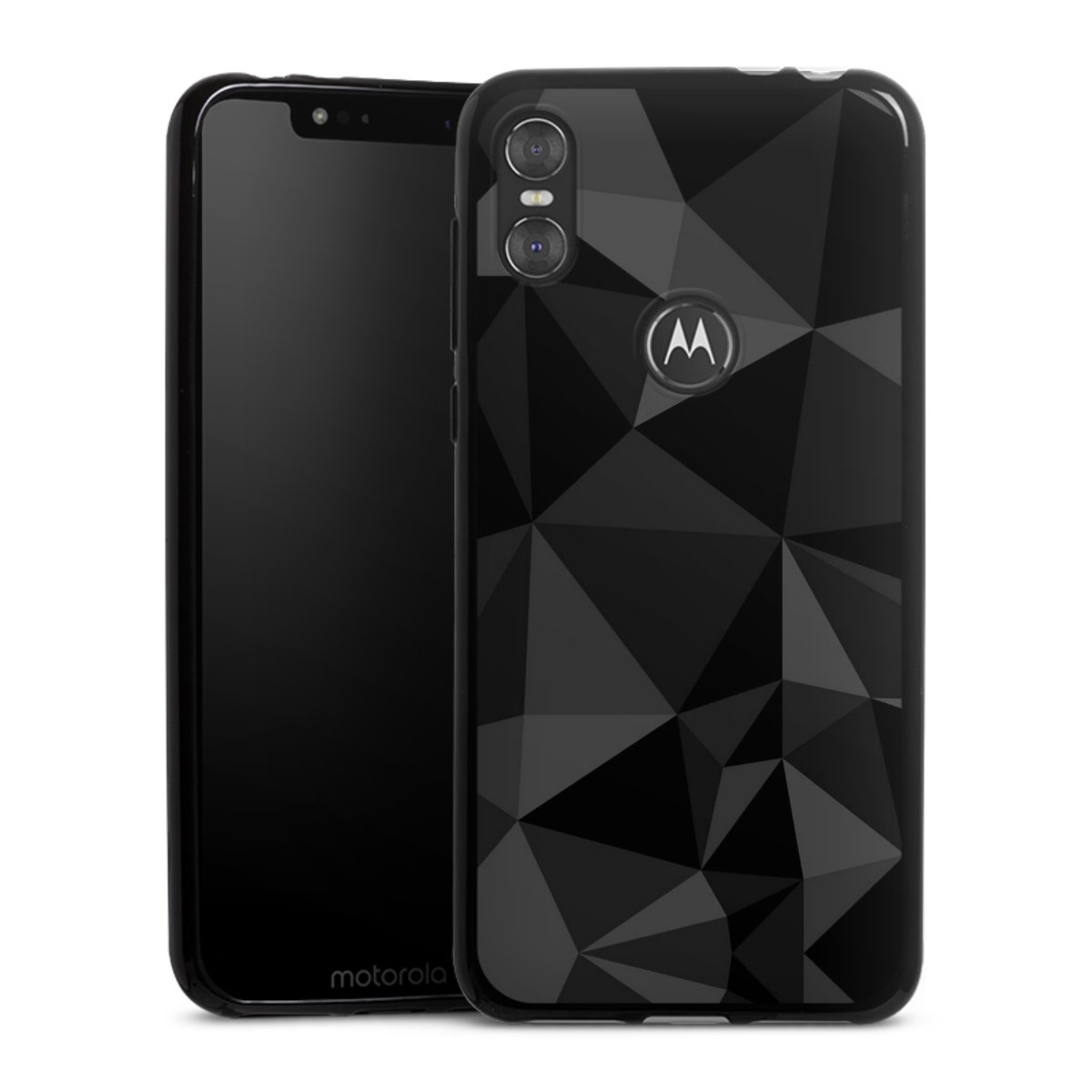 Motif Polygone Noir