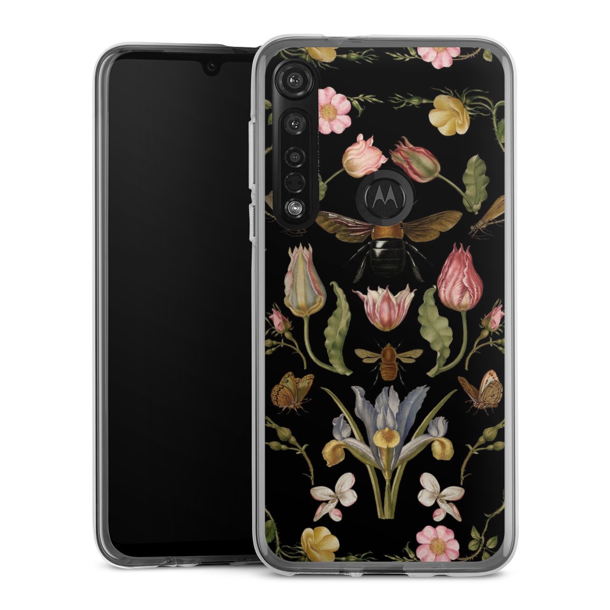 Wildblumen und Biene Schwarz