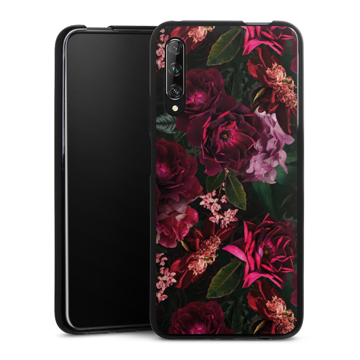 Dunkelrote und rosa Blüten
