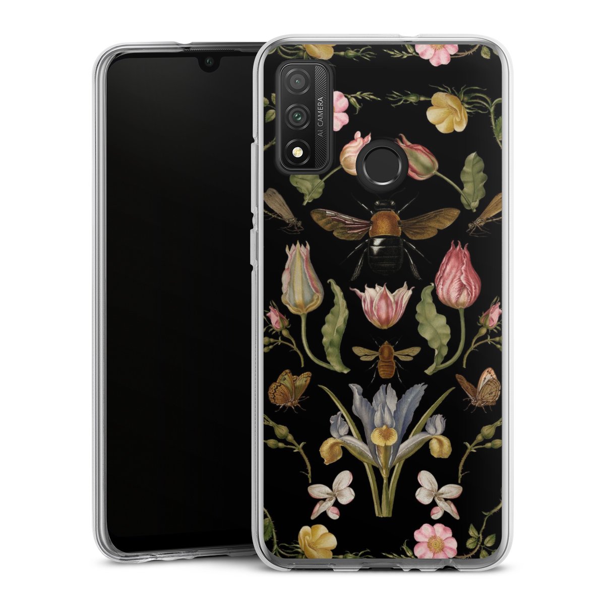 Fiori di campo e api nere