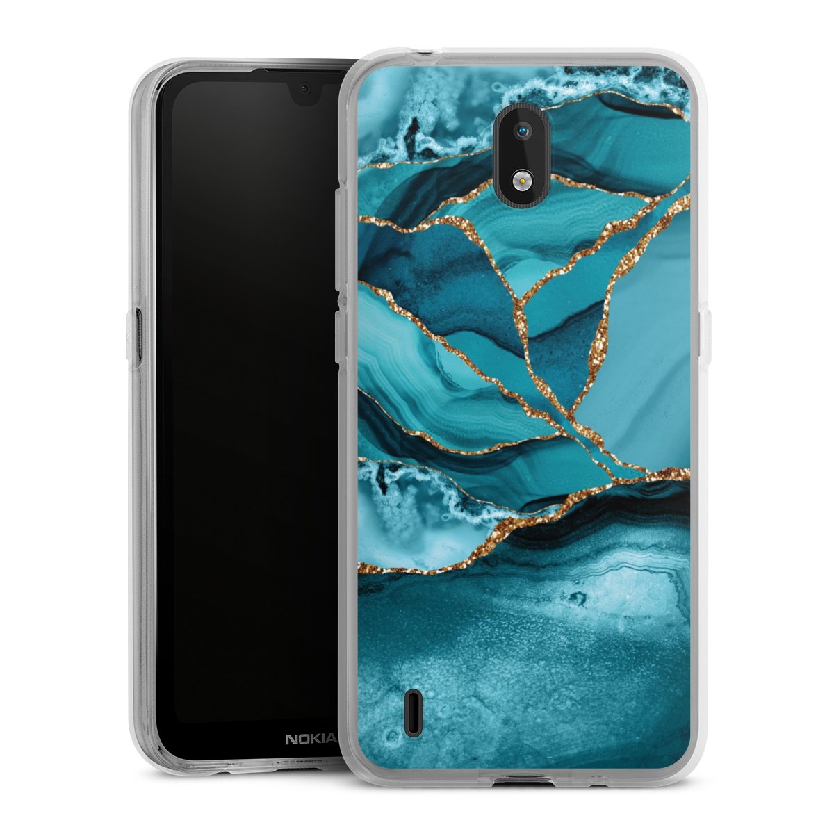 Eisblaue Marmor Landschaft