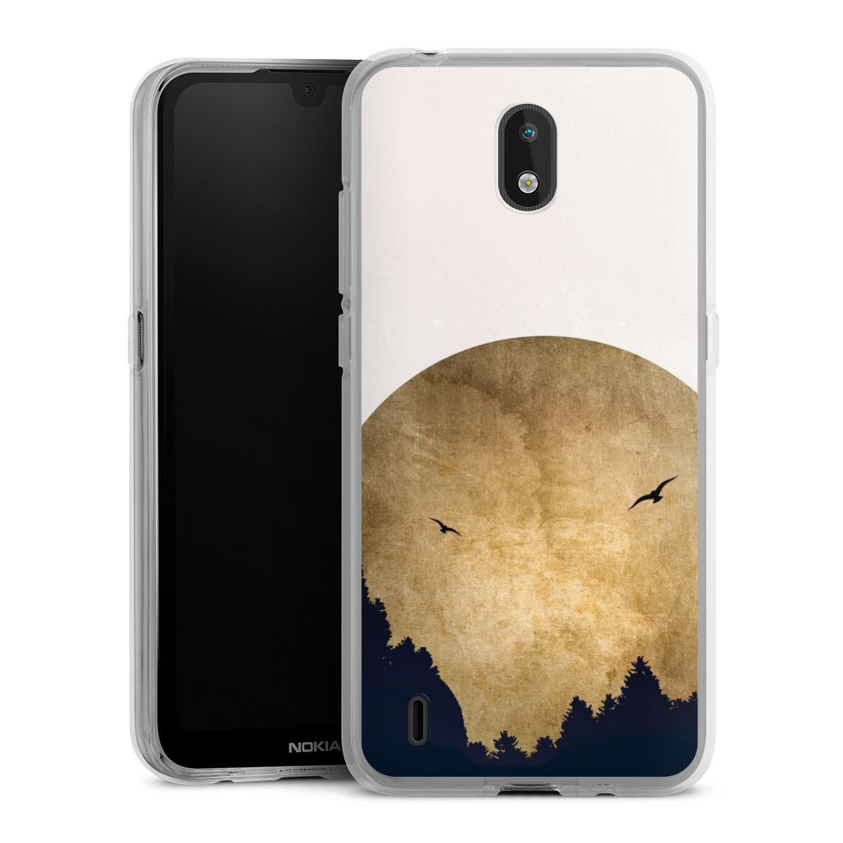 Twee vogels en de maan