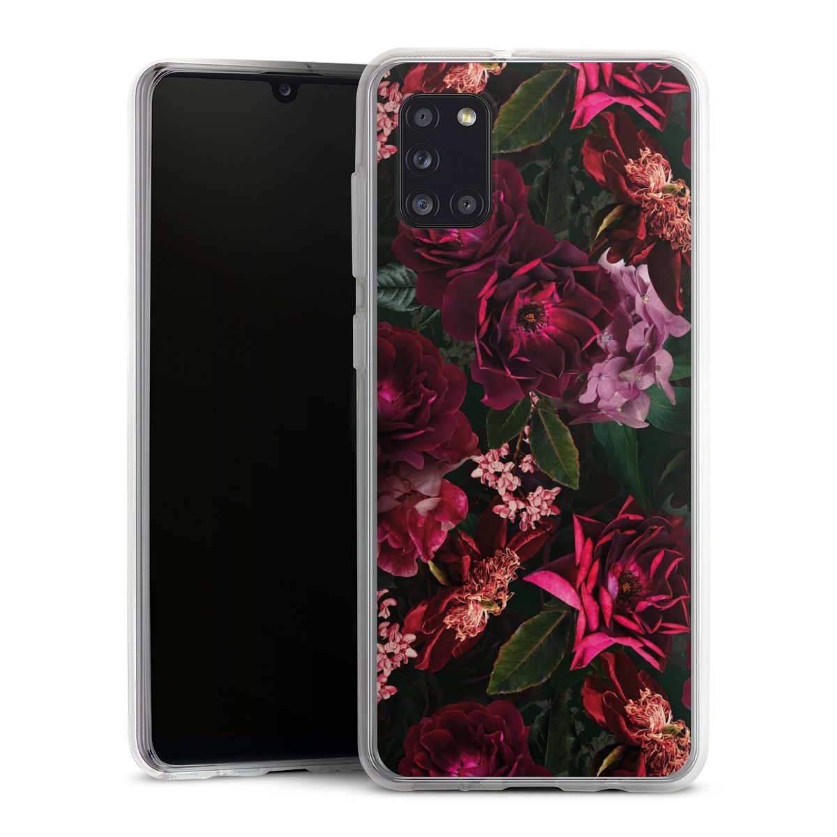 Donkerrode en roze bloemen