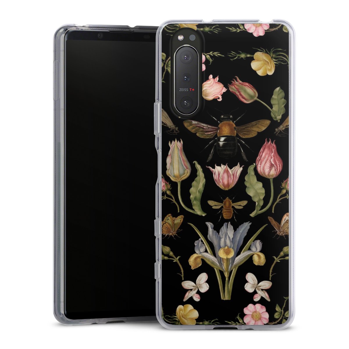 Fiori di campo e api nere