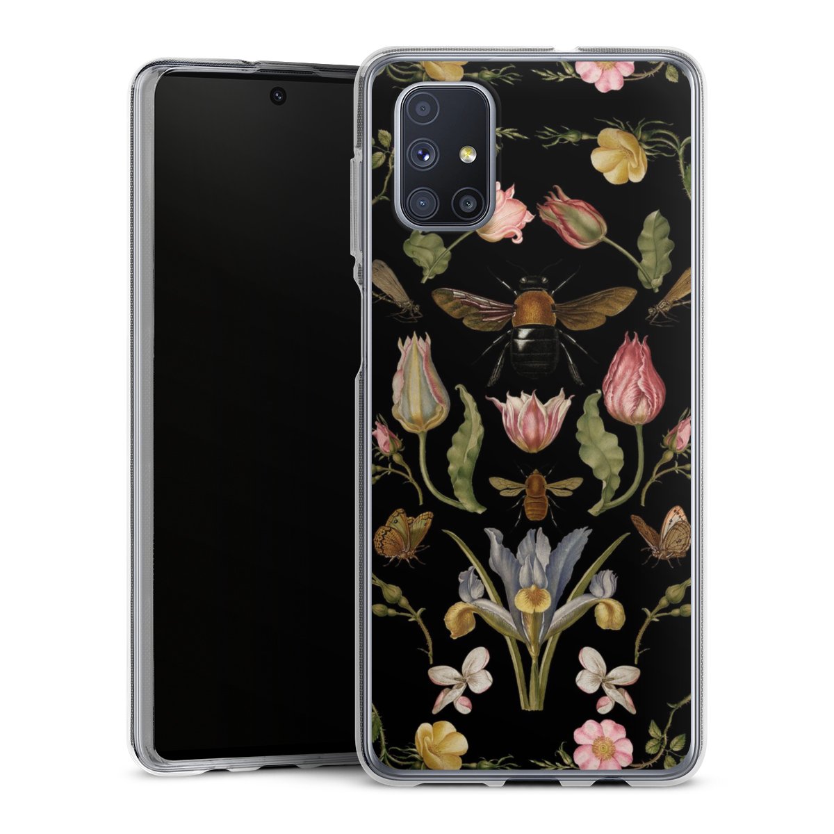 Fiori di campo e api nere