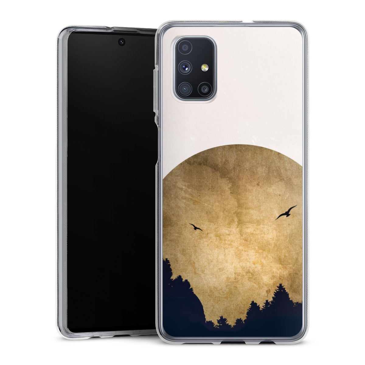 Twee vogels en de maan