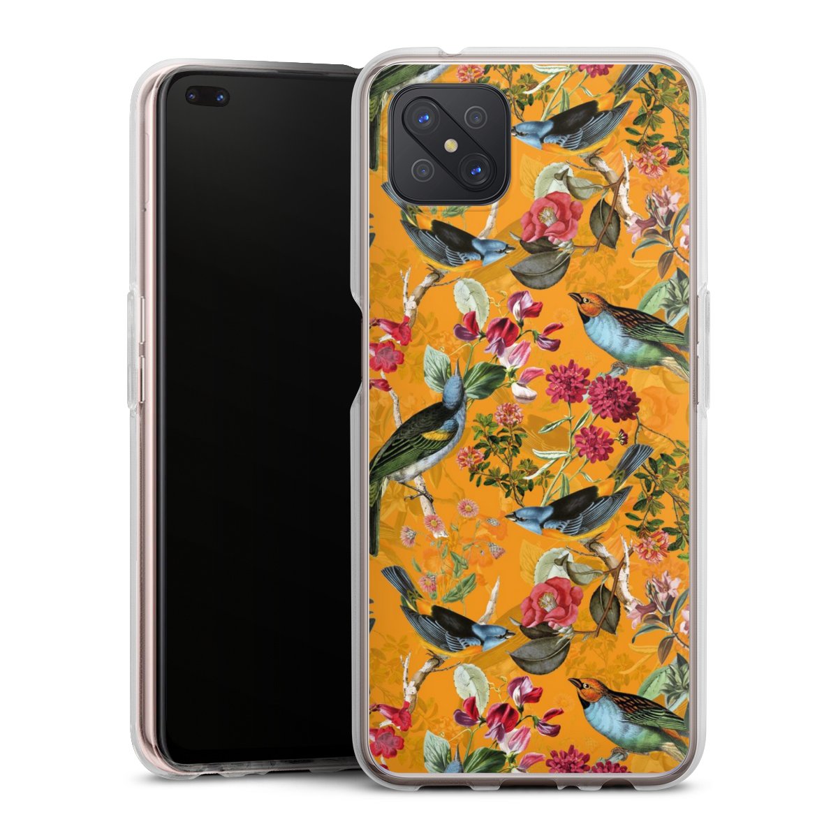 Vogels Bloemen Behang