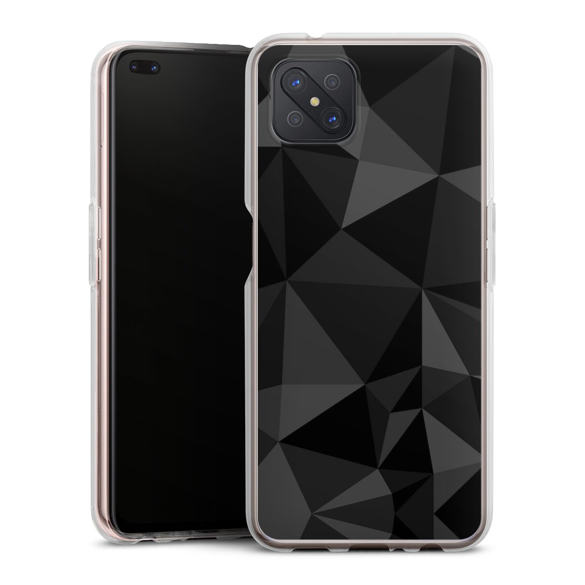 Motif Polygone Noir