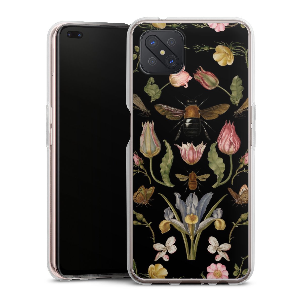 Fiori di campo e api nere