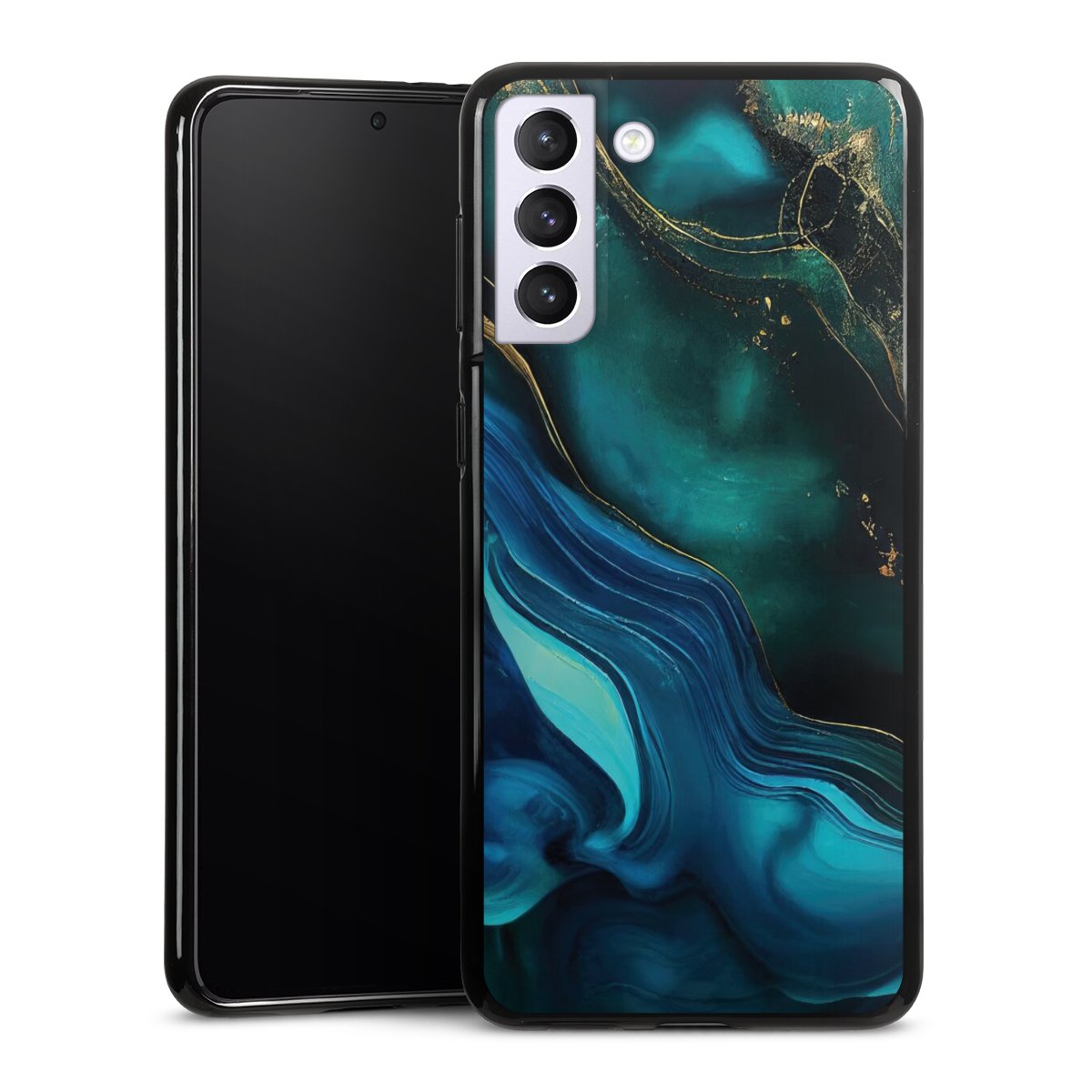 Encre bleue et dorée