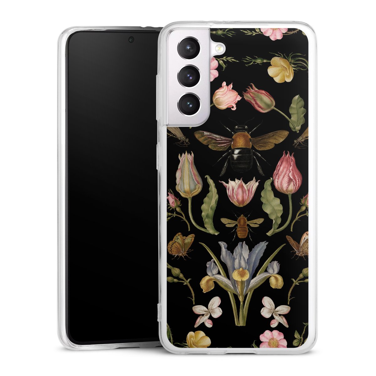 Veldbloemen en Bijen Zwart