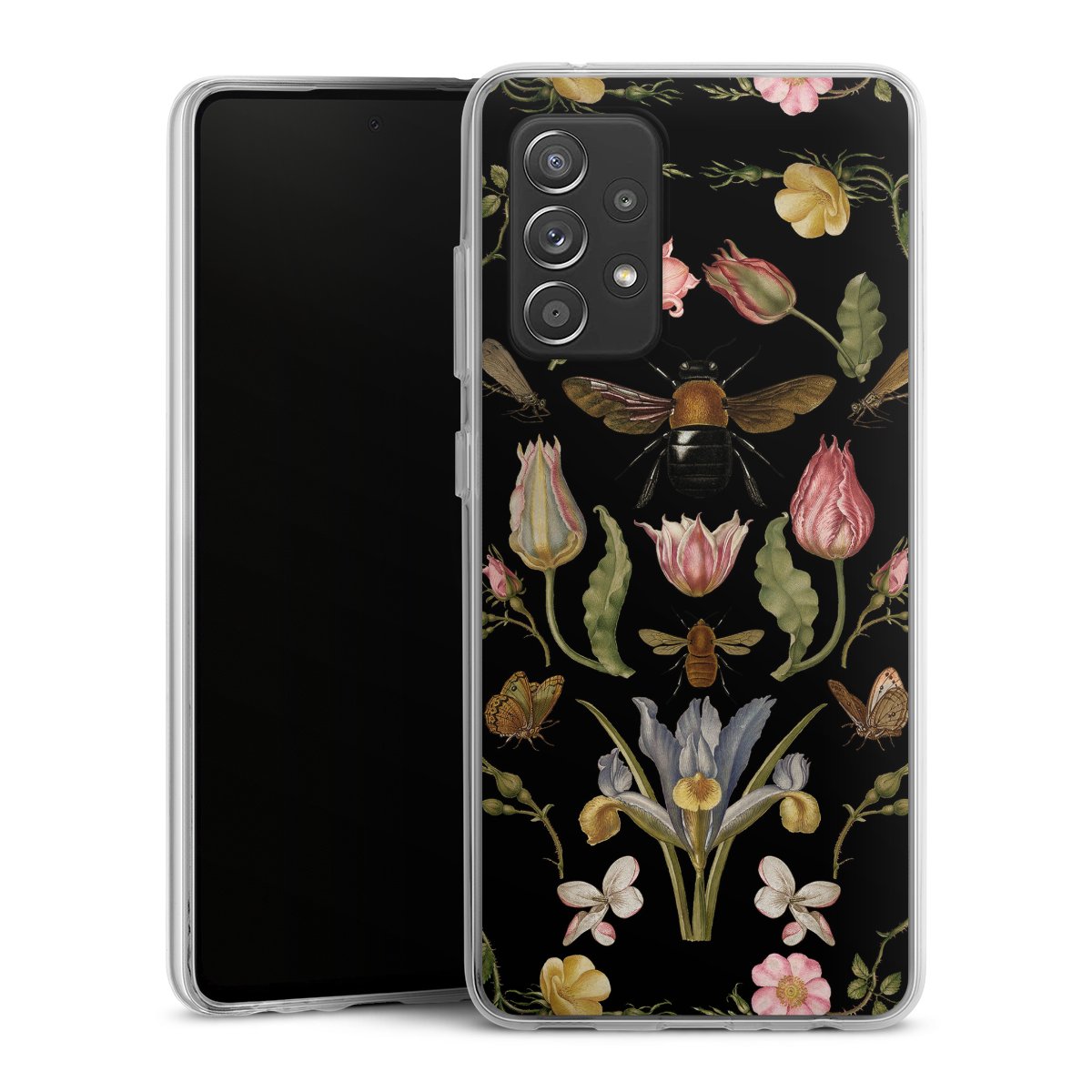 Veldbloemen en Bijen Zwart