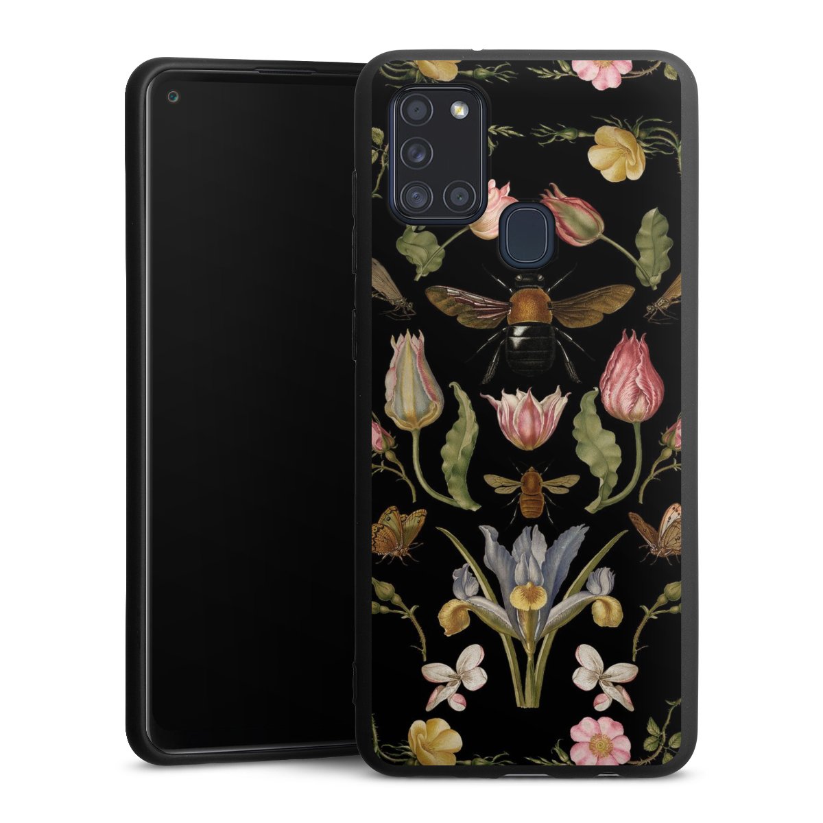 Veldbloemen en Bijen Zwart