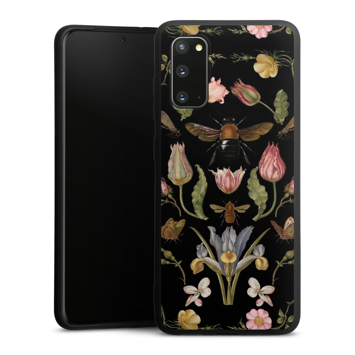 Veldbloemen en Bijen Zwart