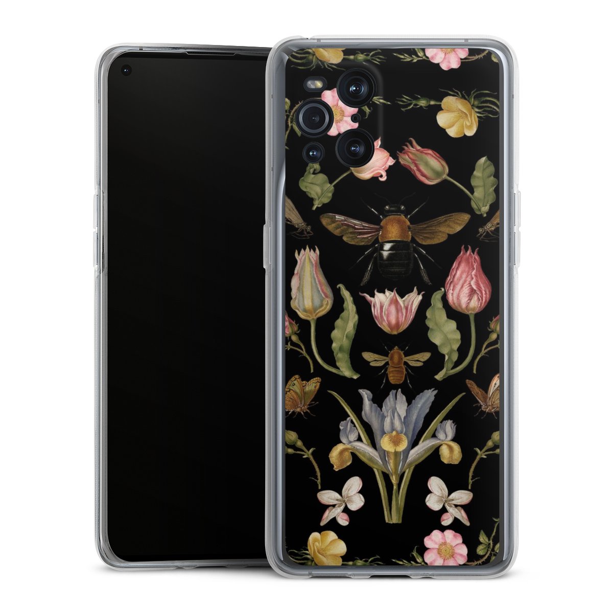 Veldbloemen en Bijen Zwart