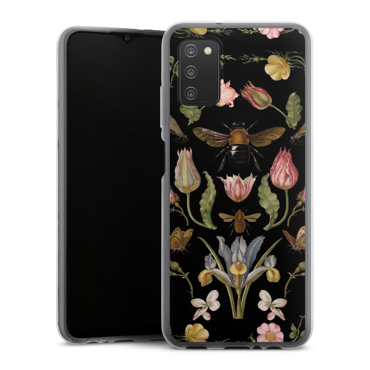 Veldbloemen en Bijen Zwart