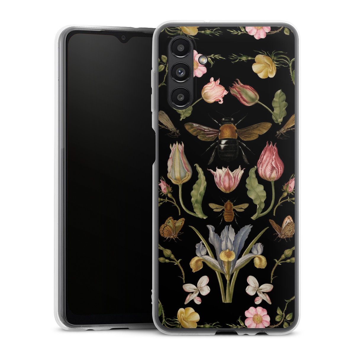 Fiori di campo e api nere