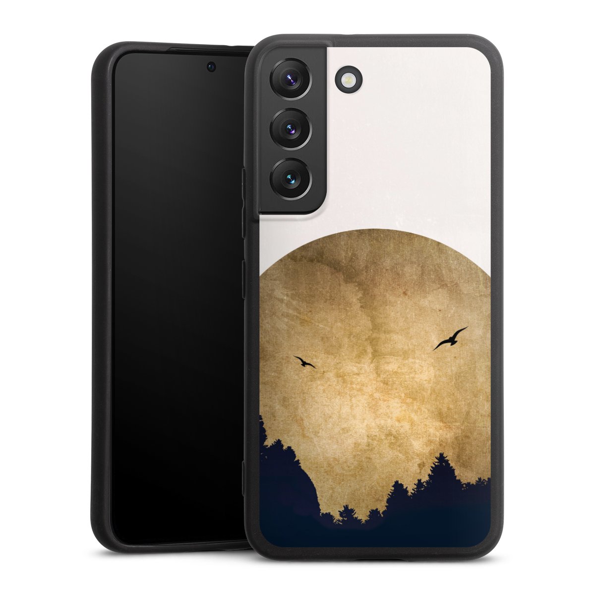 Twee vogels en de maan