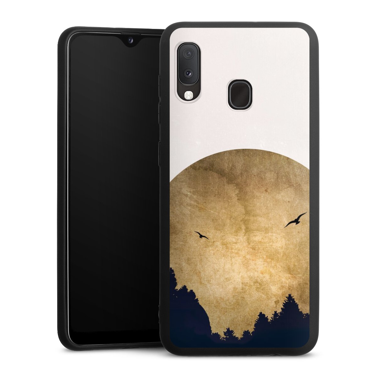 Twee vogels en de maan