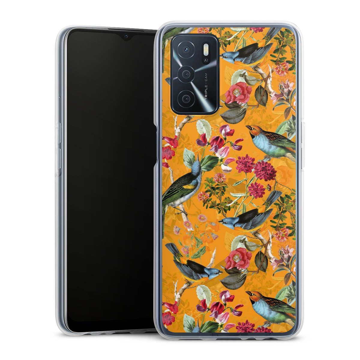 Vogels Bloemen Behang