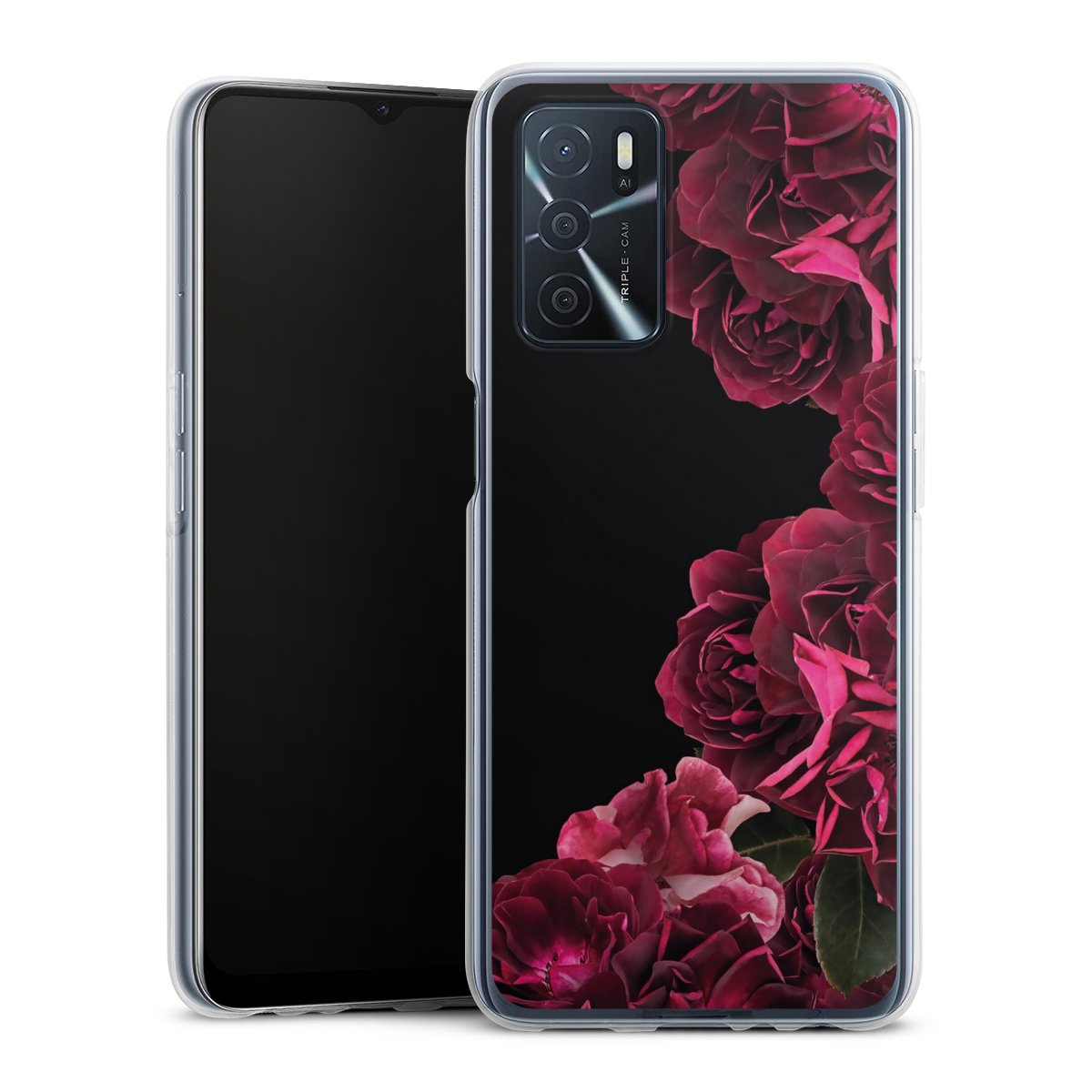 Rose vintage su nero