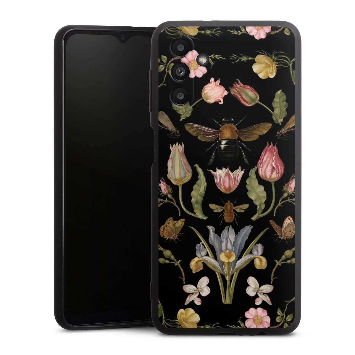 Fiori di campo e api nere