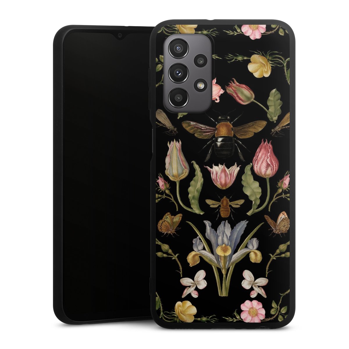 Veldbloemen en Bijen Zwart