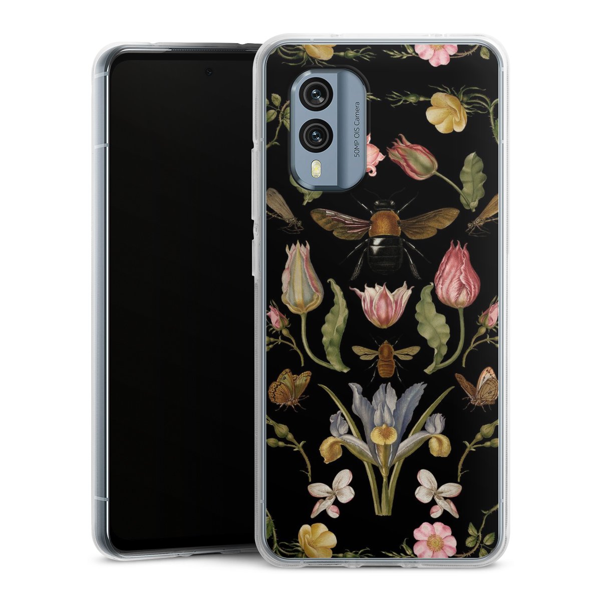 Wildblumen und Biene Schwarz