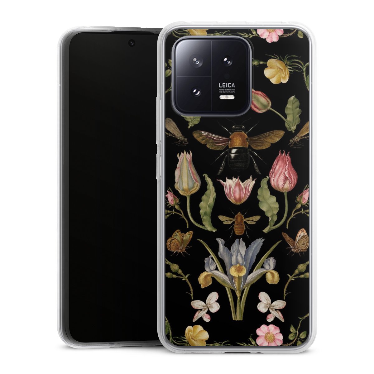 Fiori di campo e api nere