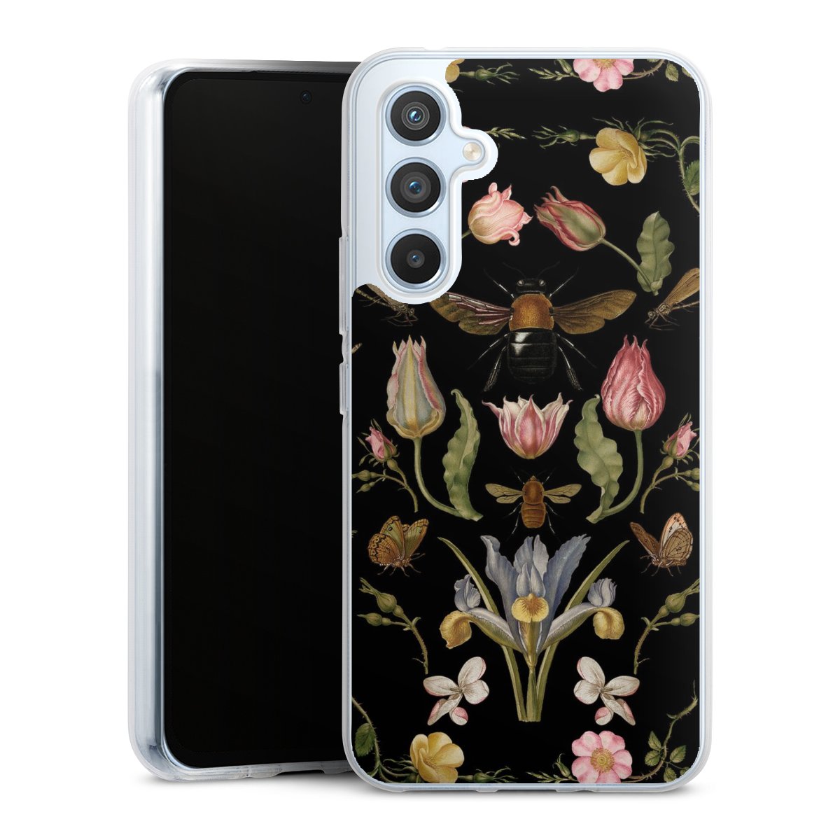 Veldbloemen en Bijen Zwart