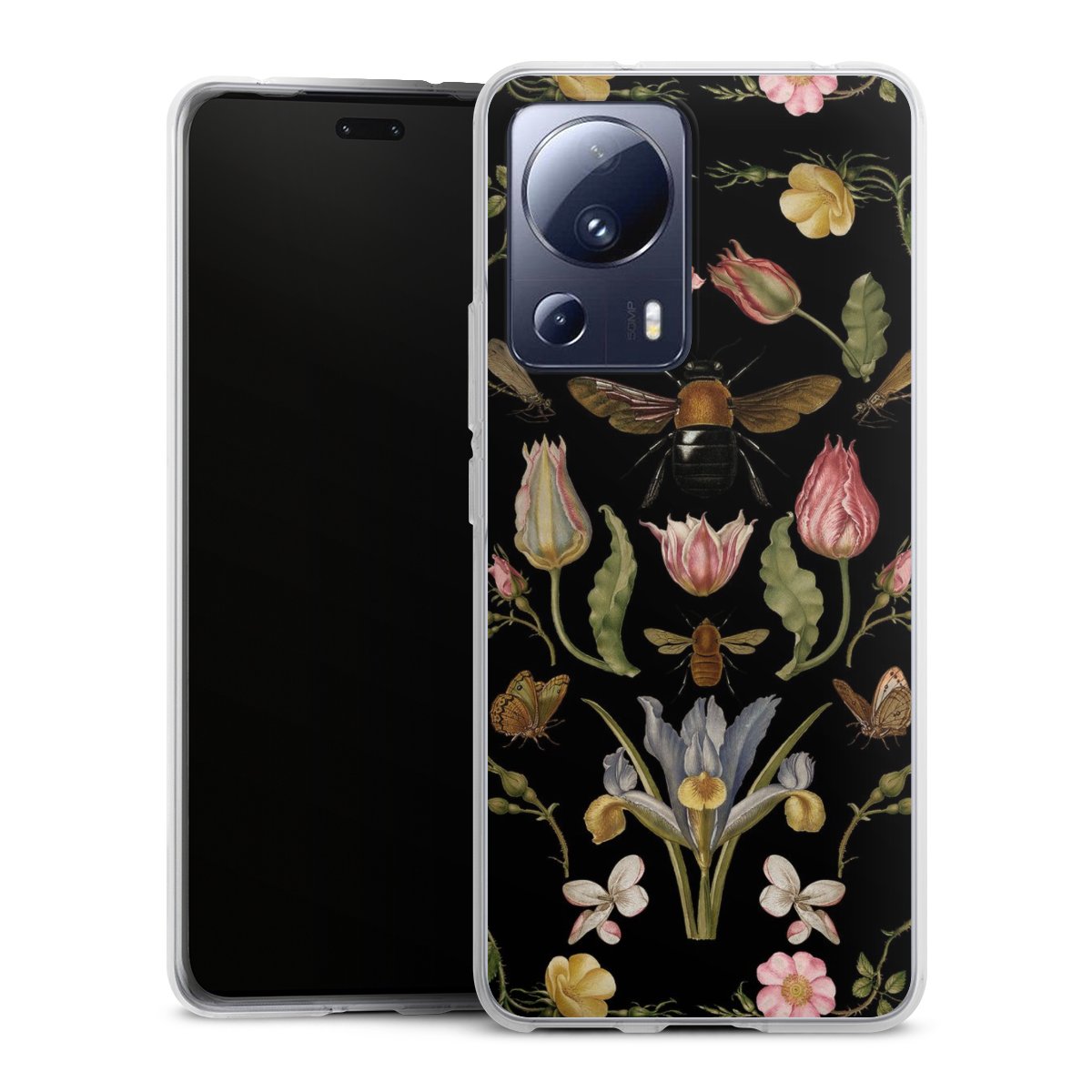 Veldbloemen en Bijen Zwart