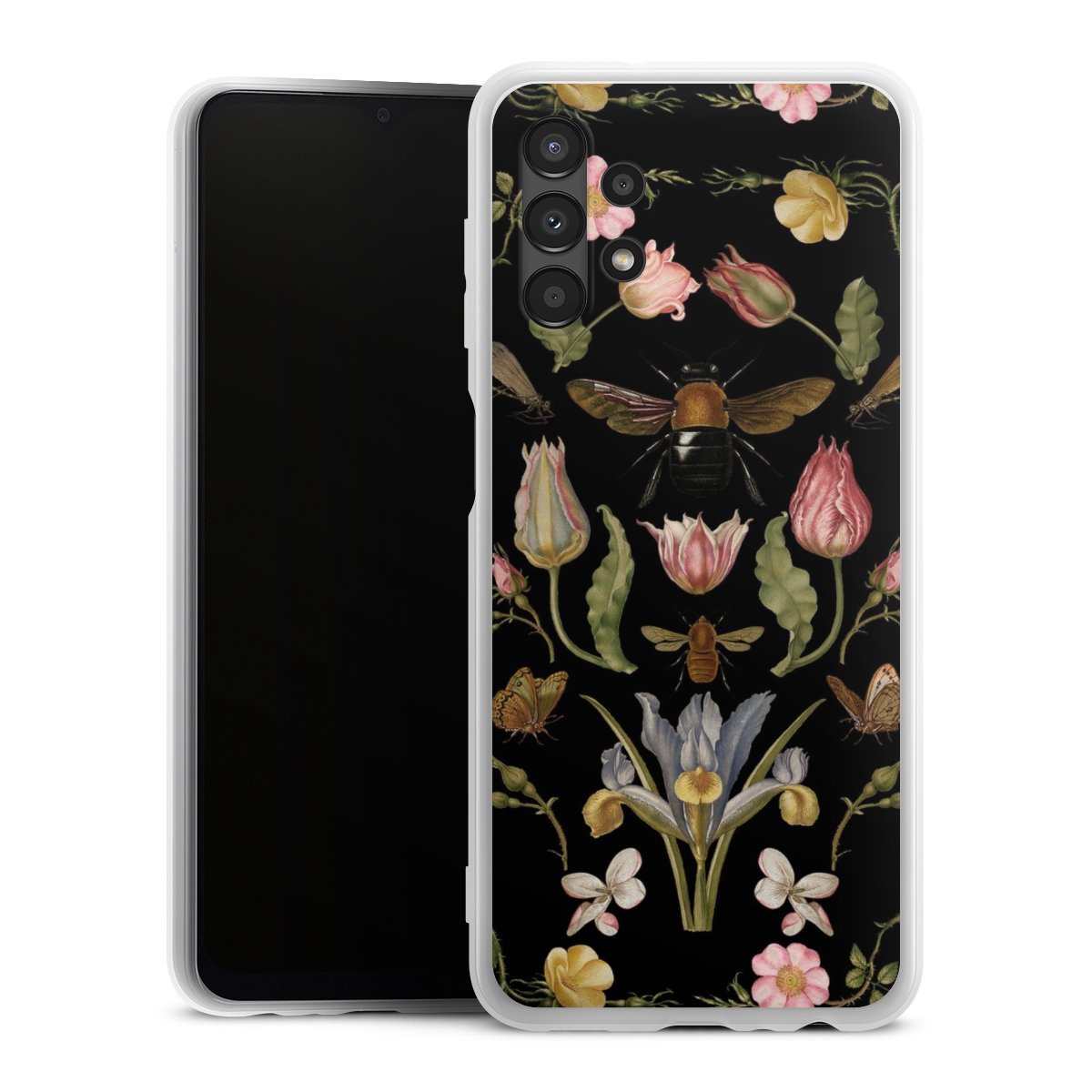 Veldbloemen en Bijen Zwart