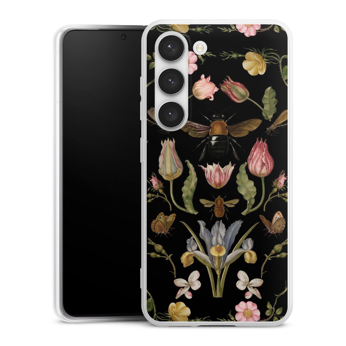 Veldbloemen en Bijen Zwart