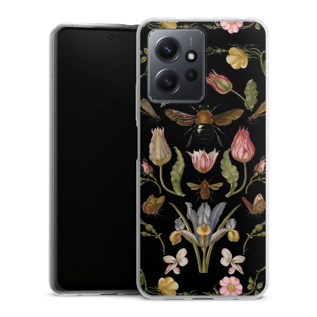 Fiori di campo e api nere