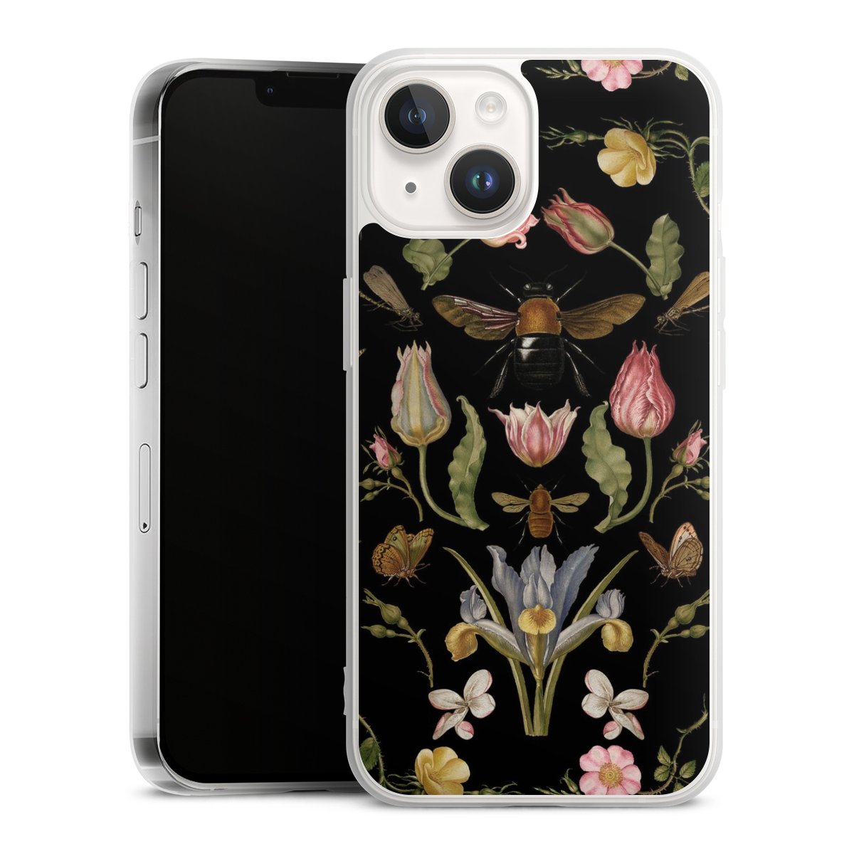 Veldbloemen en Bijen Zwart