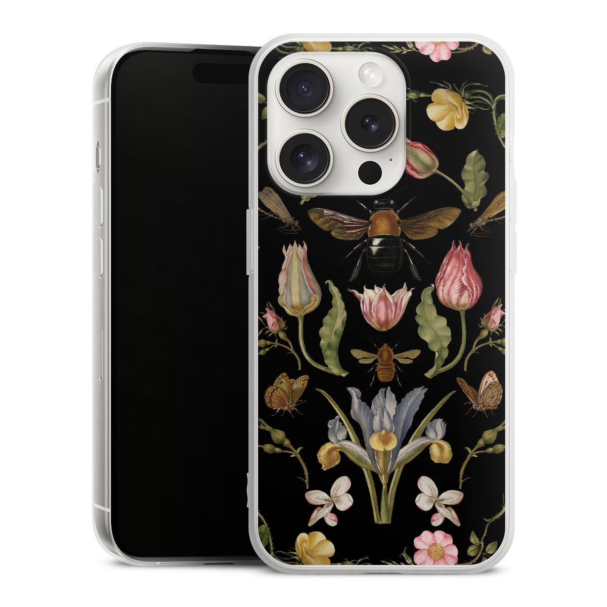 Veldbloemen en Bijen Zwart