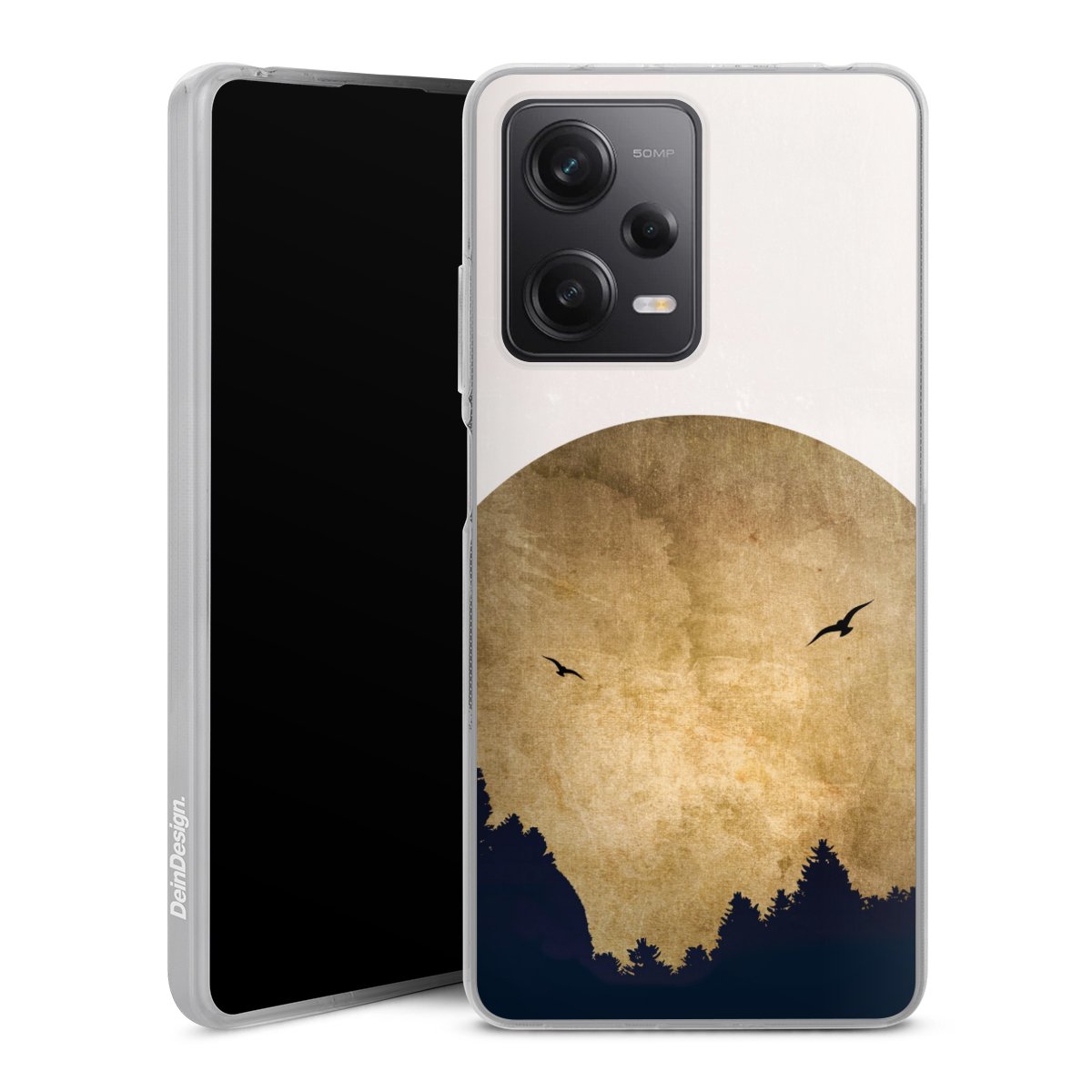 Twee vogels en de maan