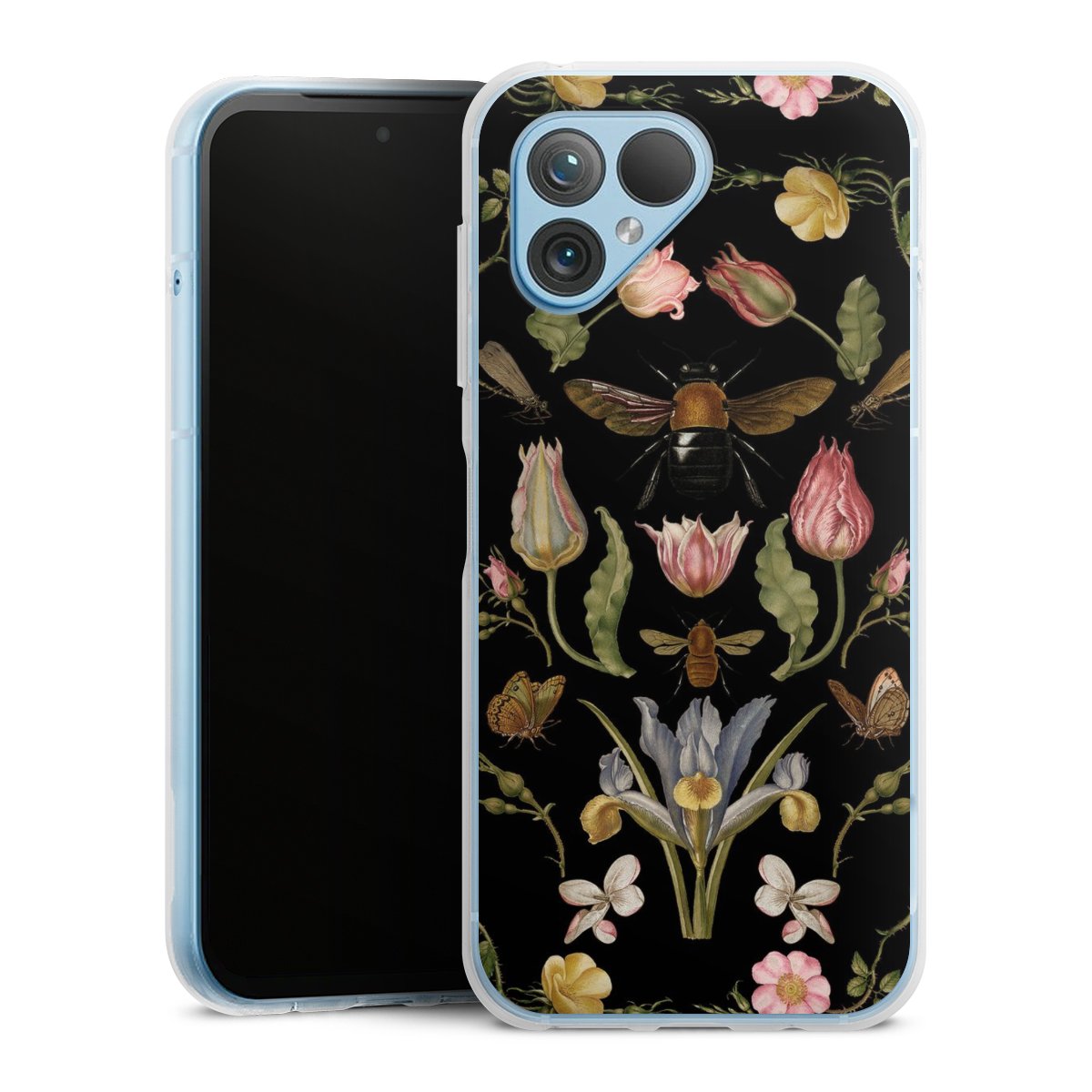 Fiori di campo e api nere