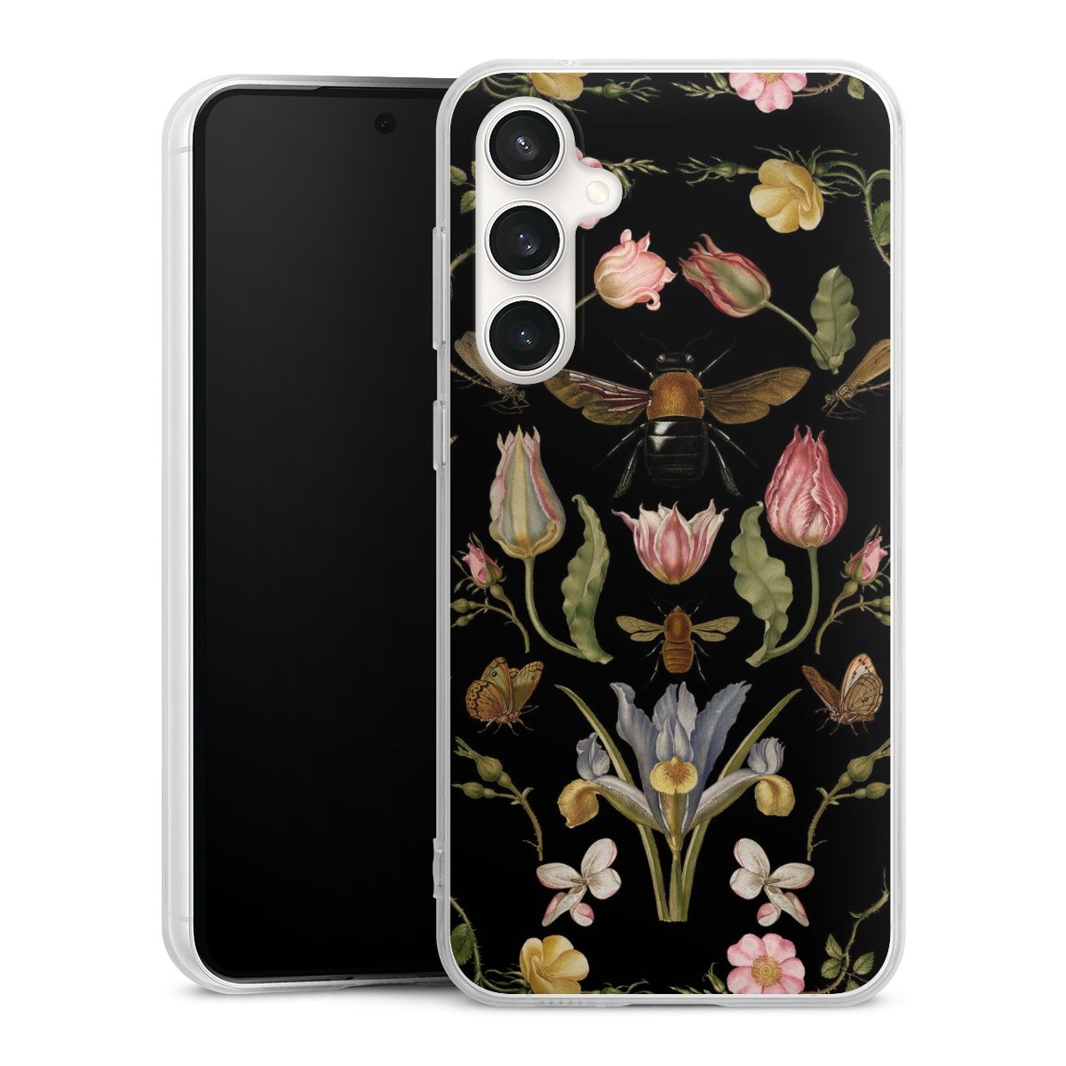 Veldbloemen en Bijen Zwart