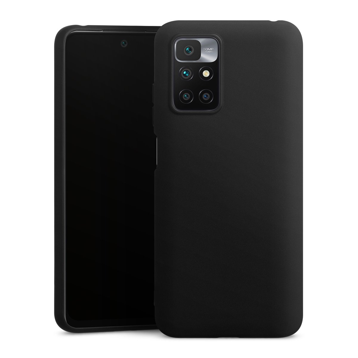 Coque Souple Compatible Xiaomi Redmi 10 (2021/2022) - Protection Antichoc En Silicone Noir Mat - Housse Mince Et Prise En Main Sûre - 3
