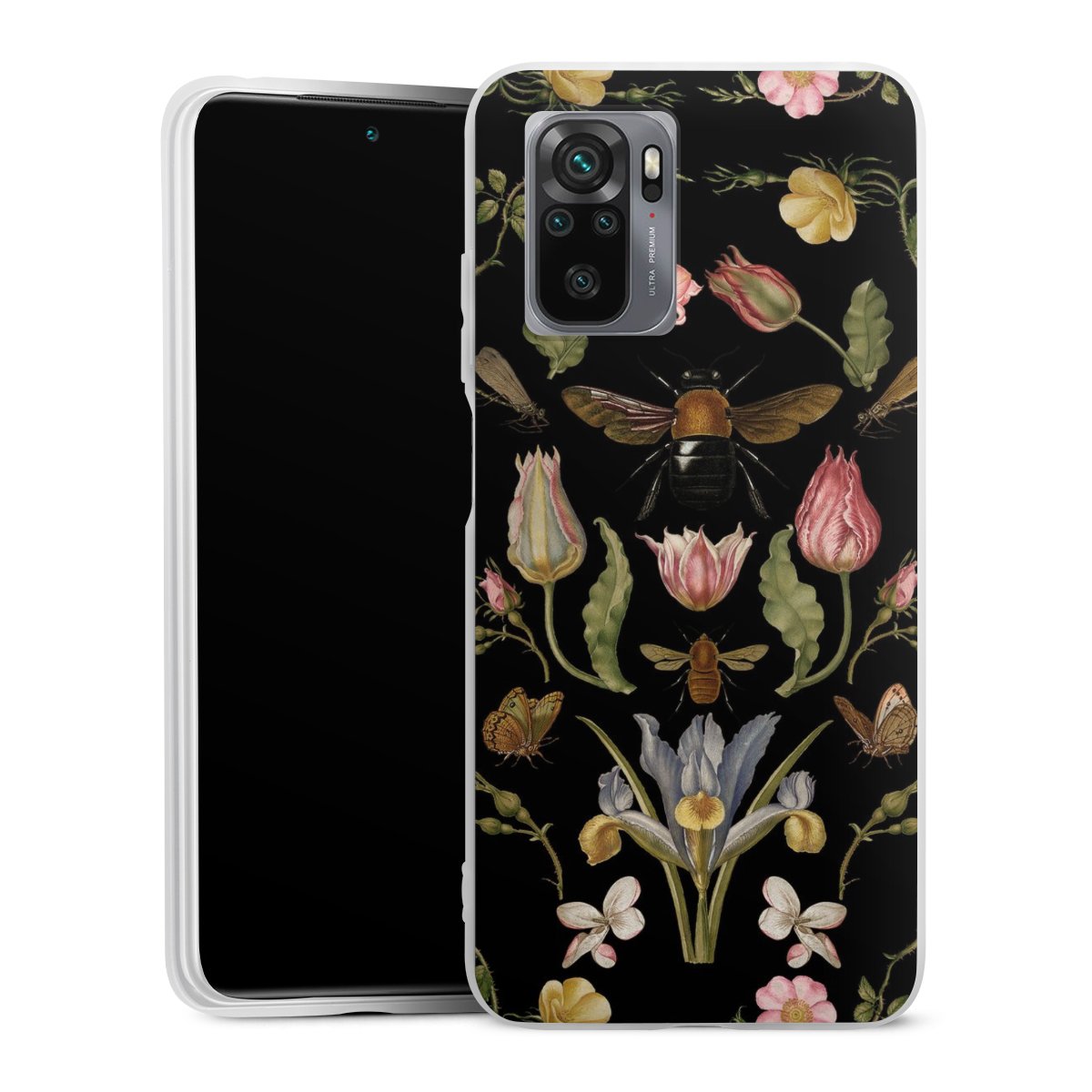 Fiori di campo e api nere